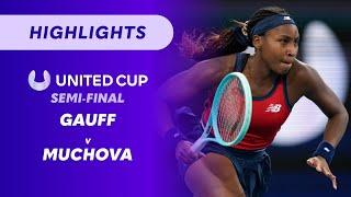 Coco Gauff (USA) v Karolína Muchová (CZE) - United Cup Highlights | Wide World of Sports