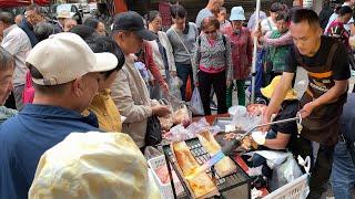 The big market in Kunming, China, filled with all kinds of strange snacks