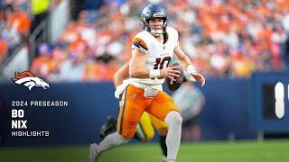 Every Pass and Rush Attempt from Bo Nix's Preseason!