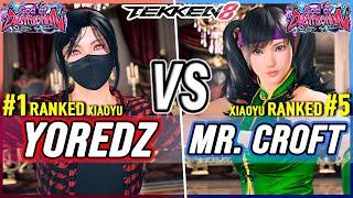 T8  Y0ReDz (#1 Ranked Xiaoyu) vs Mr. Croft (#5 Ranked Xiaoyu)  Tekken 8 High Level Gameplay