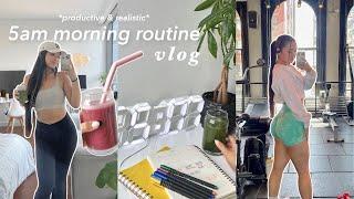 my 5am morning routine : *productive* & realistic, healthy habits, journaling, working out, & more!