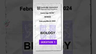 March 2024 IGCSE biology 0610 paper 2 question 1