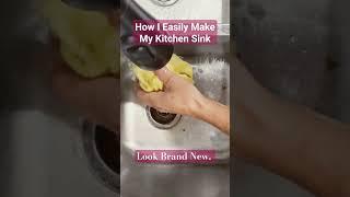 How I Clean My Kitchen Sink, It takes 2 Minutes #shorts #diy