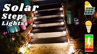 Amazon Solar Powered Outdoor Step Lights 16 Pack - Install/Review