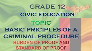 Civic Education Burden of Proof and Standard of Proof