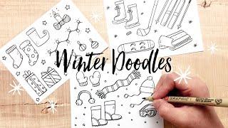 Step-by-step Winter Doodles ️ | Doodles by Sarah