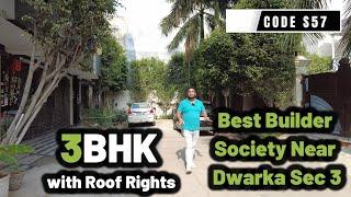 3BHK Builder Flat for Sale with Roof Rights Near Dwarka Sec 3 | Flat in Gated Society | PlayPixelS57