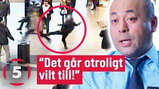 Civila tvingas ingripa i Kista Galleria | Fångat på polisens kamera | Kanal 5 Sverige