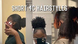 Short 4c hair styles: slay your look in 2024 #blackgirlhairsryles #blacktiktok