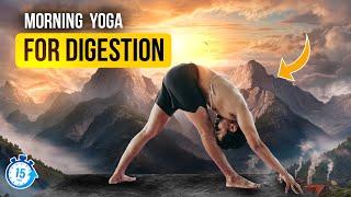 YOGA FOR DIGESTION | 15 Min Yoga For Beginners | Morning yoga Routine |@PrashantjYoga
