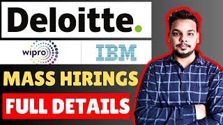 Wipro Elite , Deloitte NLA , IBM Mass Hirings | OFF Campus Drives | 2025, 2024, 2023 Batch