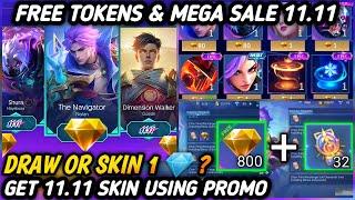 CLAIM 800 PROMO DIAMONDS + FREE DRAW TOKENS PHASE 1 | 11.11 MEGA SALE EVENT (99% OFF)! - MLBB