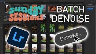 How to batch denoise in Lightroom CC