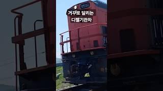 거꾸로 달리는 #디젤기관차 견인 화물열차 #기차여행 #train