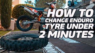 HOW TO Change enduro tyre under 2 minutes | Challenge!