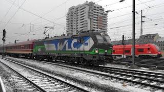 Fürth Hbf:Fußballsonderzug️Regensburg mit Vectron der WLC, ICE, KLV-Zug & Desiro HC des FTX, IC2