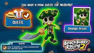 Cause 10 Opponents to Crash with Spring | Unlocked McSkelly Outfit Challenge | Beach Buggy Racing 2