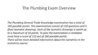 Plumbing Exam Overview 88