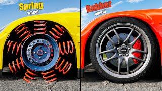 Spring Wheel vs Rubber Wheel - Beamng drive