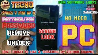 Tecno Spark 7 Pro Hard Reset|Tecno Spark 7 Pro (KF8) Pattern Unlock Easy Method 2025