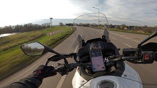 Dijks & Rivers: Motorcycle Route along Rhine & Waal | Honda Transalp 750 | RAW SOUND [4K Onboard]