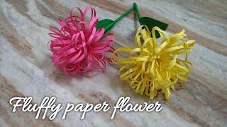 How To Make Fluffy Paper Flower. DIY.Paper Craft. PS Creativity