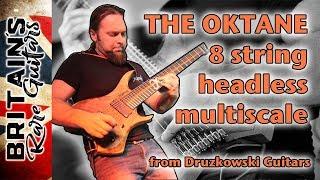 Britain's Rare Guitars - The OKTANE 8 string, headless, & multiscale guitar