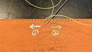 [Leathercraft Tip/ENG Sub] Should I sew left or right?