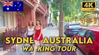 WALKING AROUND SYDNEY AUSTRALIA | Central Station to Barangaroo | 4K UHD Video Walk | Binaural Audio