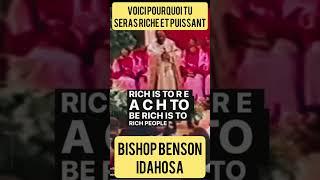 BISHOP BENSON IDAHOSA // VOICI POURQUOI TU SERAS PROSPÈRE