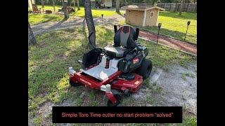 Toro Timecutter no start problem "SOLVED"