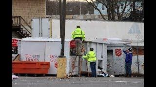 Worcester police search Salvation Army donation bins after body discovered nearby