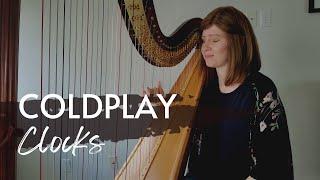 Coldplay: Clocks (Harp Cover) + Lever & Pedal Harp Sheet Music