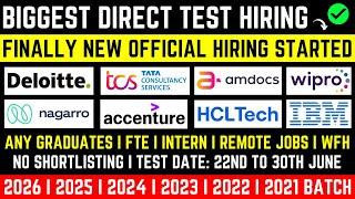 Biggest Hiring Update | TOP MNC Official New Hiring | Off Campus Drive 2024 | 2026 | 2025-2021 Batch