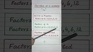 Interesting facts about factors of a number | Basic Maths | Maths done  #shorts  #youtubeshorts