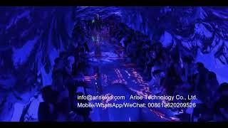 Interactive induction 3D LED floor tile screen panoramic experience LED display for model catwalk ne
