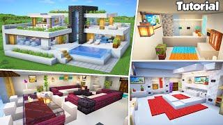 Minecraft: Modern House #49 Interior Tutorial - How to Build - Material List in Description!