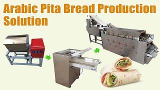 Fully automatic Arabic bread production line: process of making 28cm pita bread | Roti maker