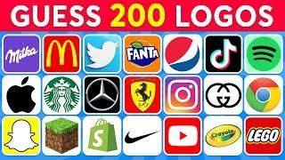 Guess the Logo in 3 Seconds | 200 Famous Logos  Logo Quiz 2024