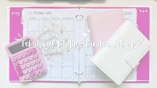 February 2025 Cash Envelope Budget Planner Setup | Setting Up My Planner for the New Month