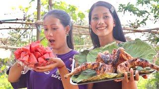 Grilled Chicken BBQ Water Melon Recipe | I Am Thyda Cooking |