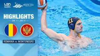 Romania vs. Montenegro Highlights | Classifications | European Water Polo Championships 2024