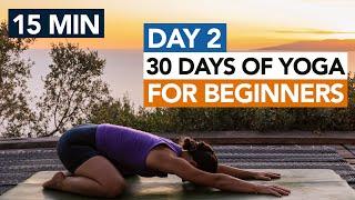 15 Min Gentle Beginner Yoga (Day 2) 30 Days of Yoga For Beginners