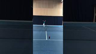 Serve down T but hit the wrong place ouch #tennis #serves