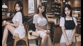 [4k AI 룩북] 마감에 지친 카페 알바생/a cafe part-timer tired of closing LOOKBOOK