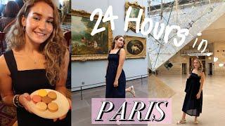 24 Hours in Paris Vlog | Visiting the Louvre, Laduree Hot Chocolate, & Moulin Rouge