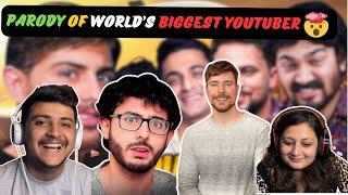 Reacting to MR BEAST PARODY | CARRYMINATI | Azy Reacts