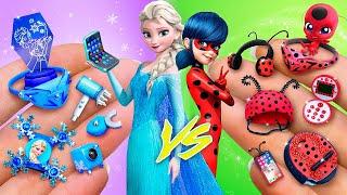 Elsa's Gadgets vs Ladybug's / 28 Frozen DIYs