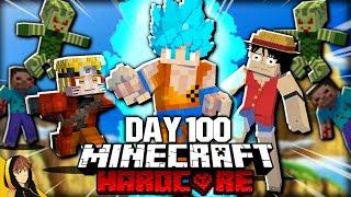 I Survived 100 Days with EVERY Anime Mod in Hardcore Minecraft... Here's What Happened!