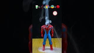 red hot balls vs glass + spider man + puzzle cube + foam ball what happend next ?  #experiment